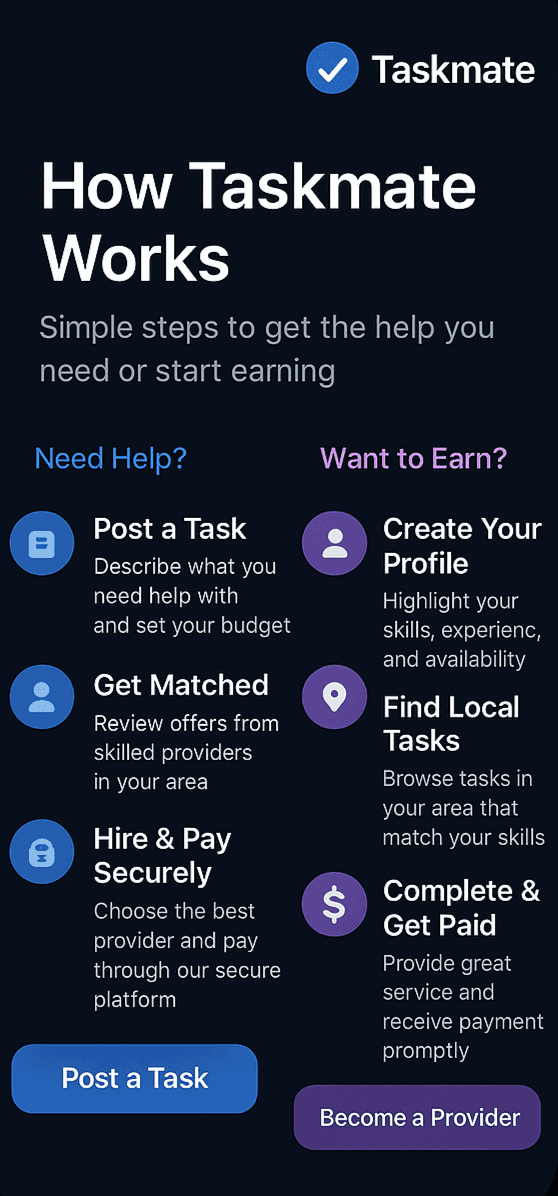 Taskmate mobile app